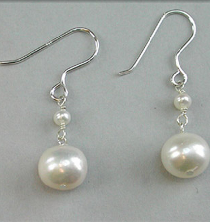 Double Pearl Hook Earrings