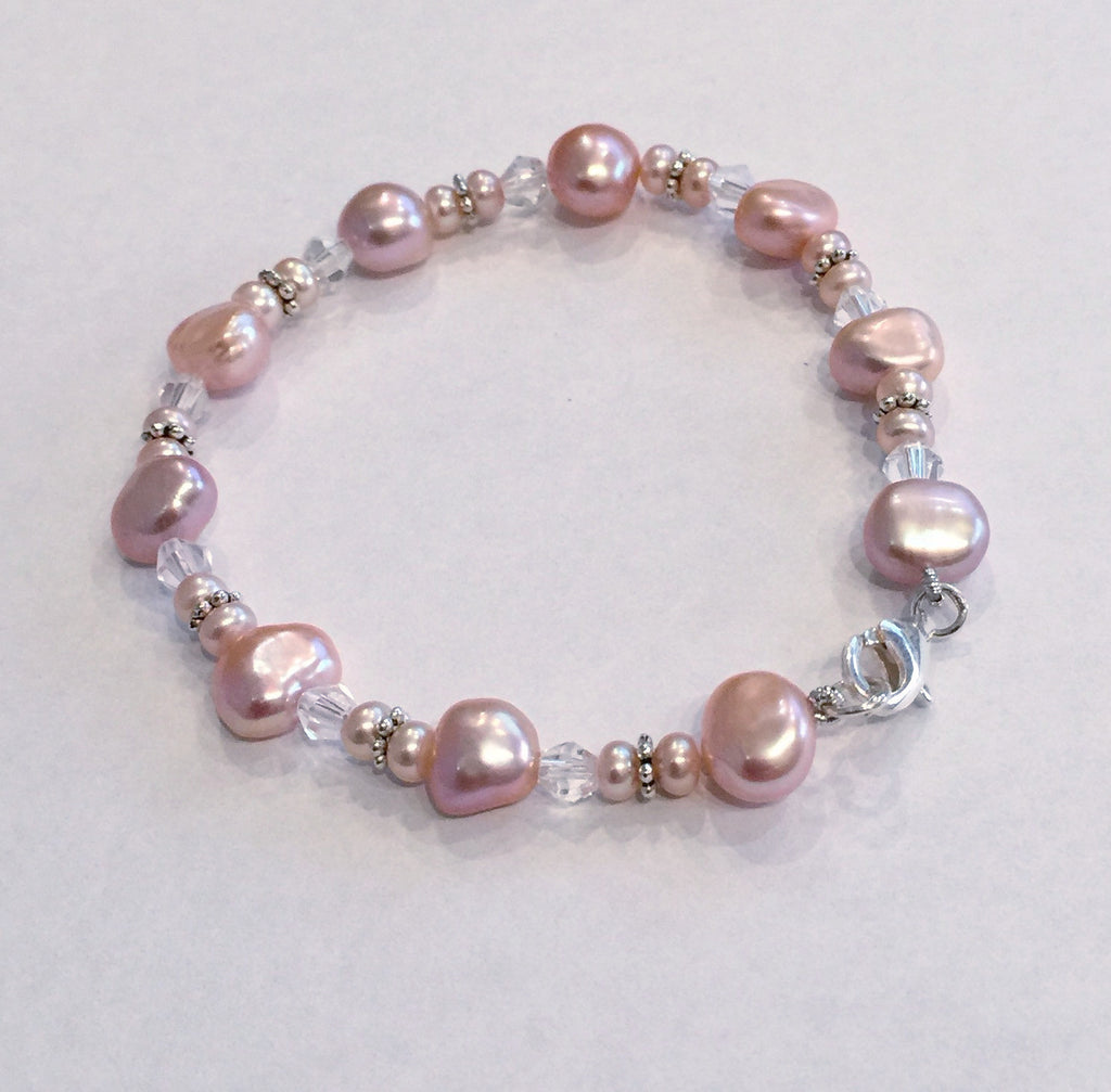 Pearl Bracelet with Crystals