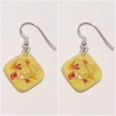 Painted Earrings (Yellow/Red)