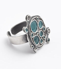 Enamel & Silver Ring 2