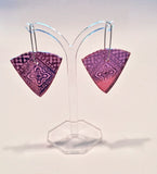 Pink Triangle Acrylic Earrings