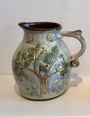 Large Trees Jug with Blackbirds