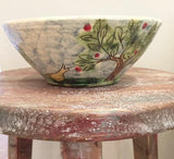 Landscape Bowl with Bird & Trees (medium)