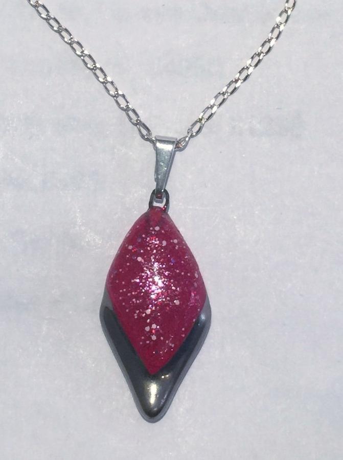 Red Frosted Diamond Pendant