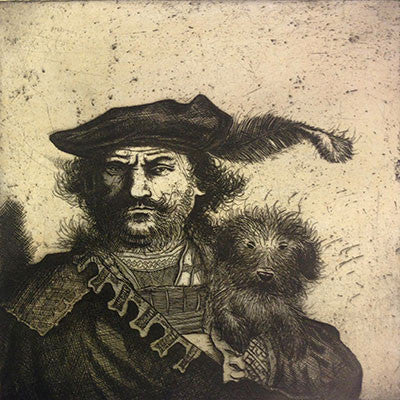 Rembrandt's Dog I, 93/100 (M12) Rare Print