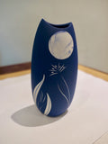 Blue Porcelain Vase with White Moon Inlay 2, Medium (SD23)