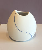 White Vase with Blue Line (Small) 1