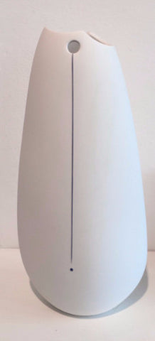 Tall White Vase with Blue Line