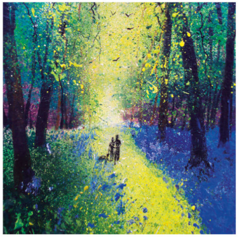 Strolling Through Bluebells (card)