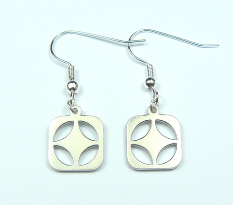 Leaf Print Hook Earrings