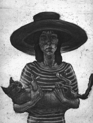 Cat's Mother, a/p Etching Print (CS03)