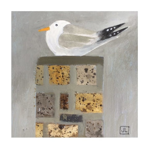Seagull on a Chimney Stack, St Ives (card)