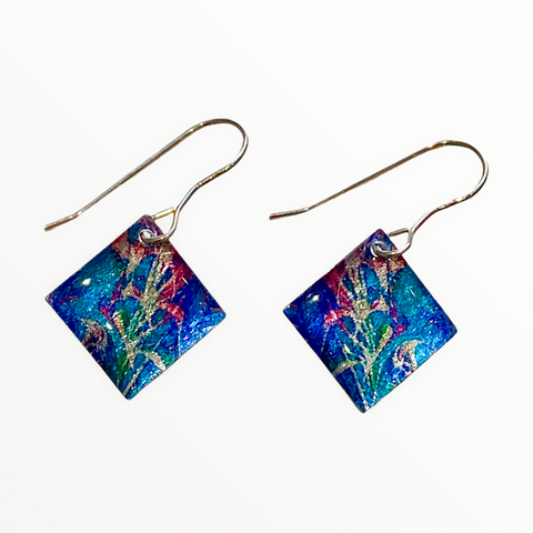Summer Blooms, Square Earrings (VF82)