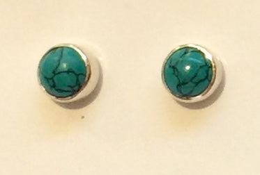 Round Turquoise Studs 2