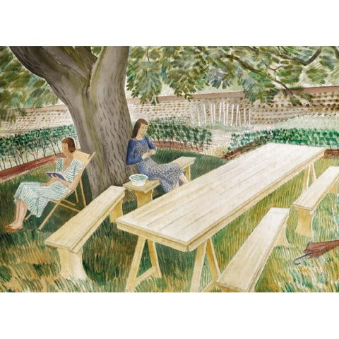 Two Women Sitting in a Garden (card)