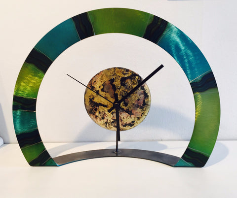 Hoop Clock (blue/green)