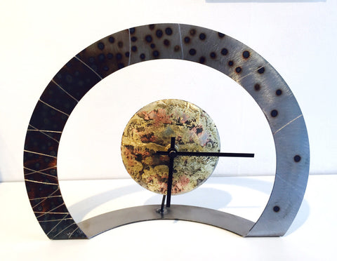 Hoop Clock (metal finish with black dots/scored lines)