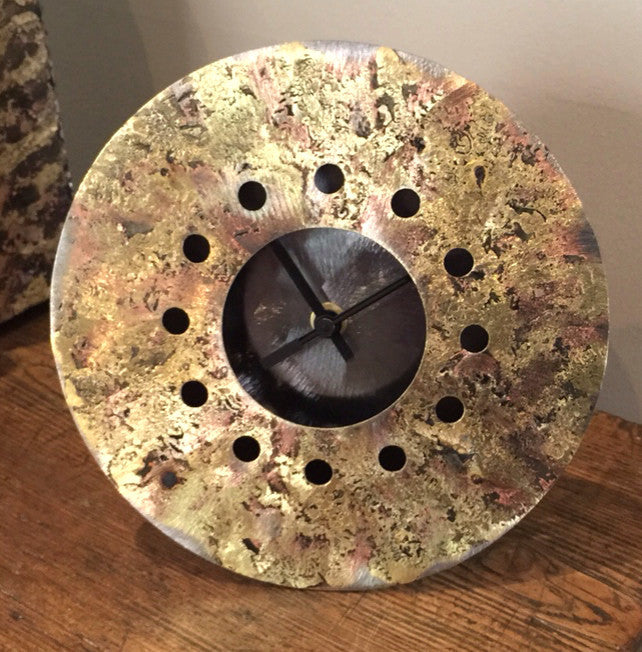 Round Clock (brass/copper face)