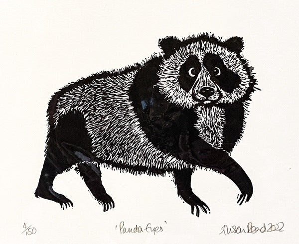 'Panda Eyes' Linocut Print 4/150 (AR10)