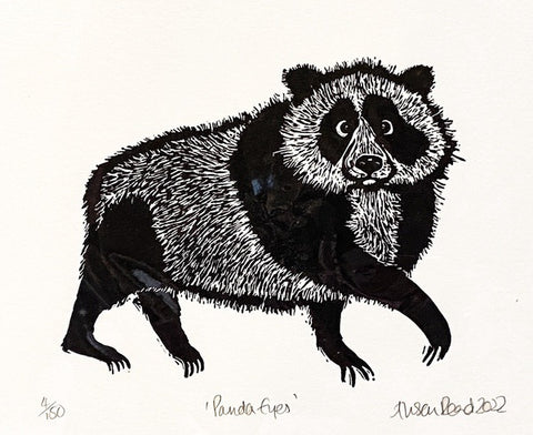 'Panda Eyes' Linocut Print (AR10)