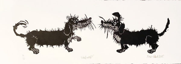 'Woof Woof' Linocut Print 79/150 (AR61)