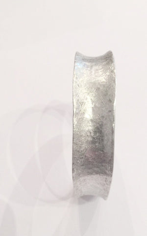Brushed Silver Cuff Bangle (large)