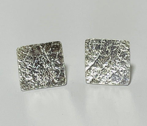 Silver Square stud earrings (FH45)