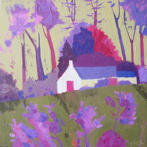 Spring Cottage. Acrylic on Canvas, Framed (GL46)