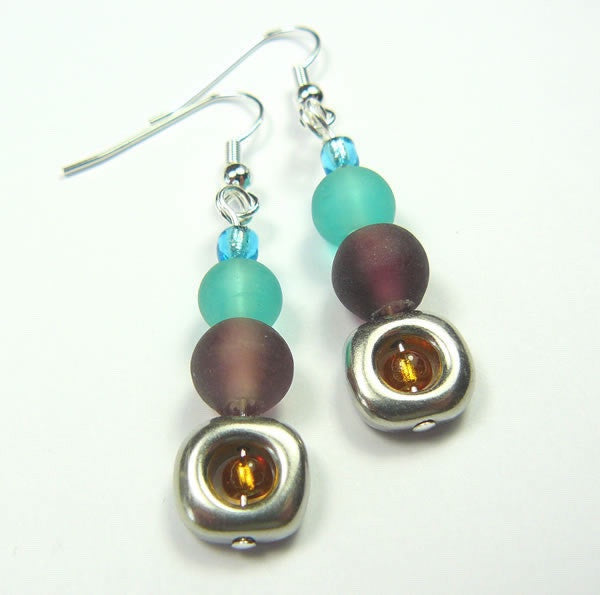 Sea Glass Drop Earrings